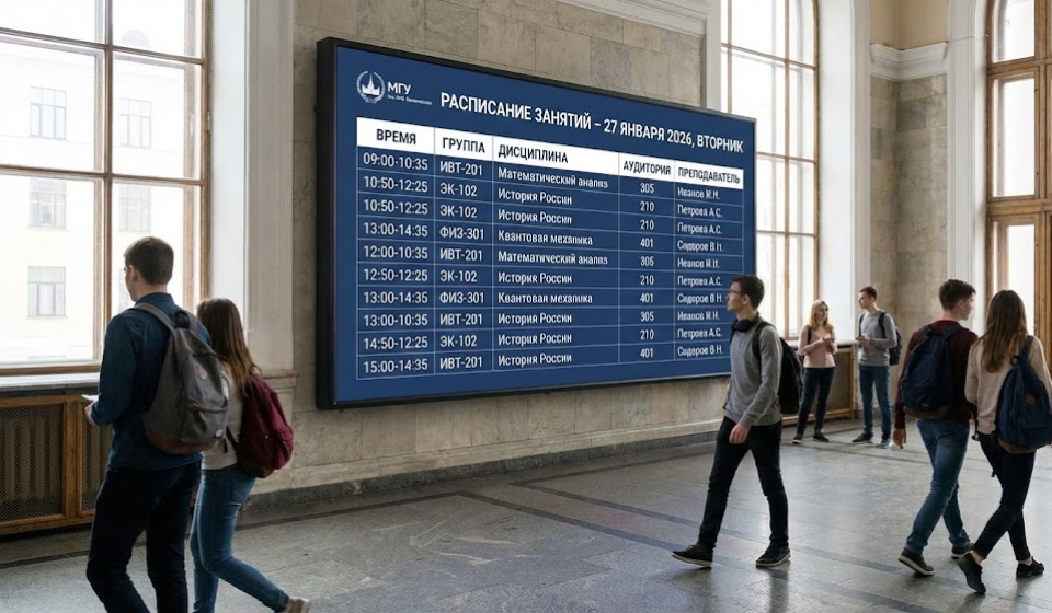 Расписание занятий