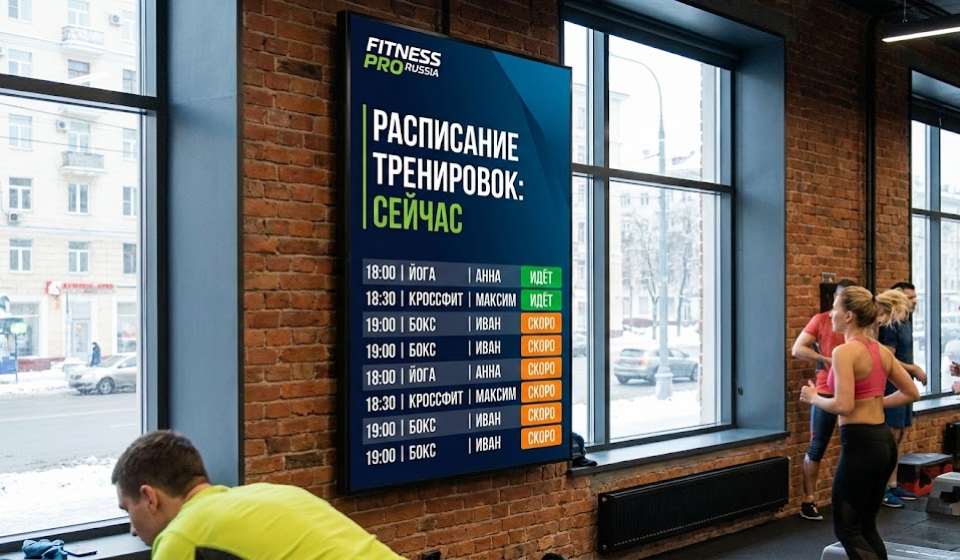 Расписание тренировок в реальном времени