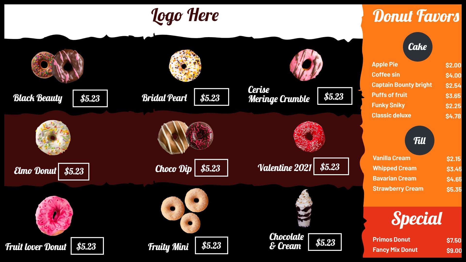 Меню 30